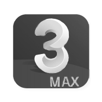 3Ds Max icon Black and white