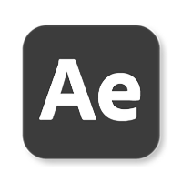 After Effect icon black and white